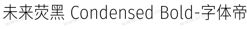 未来荧黑 Condensed Bold字体转换